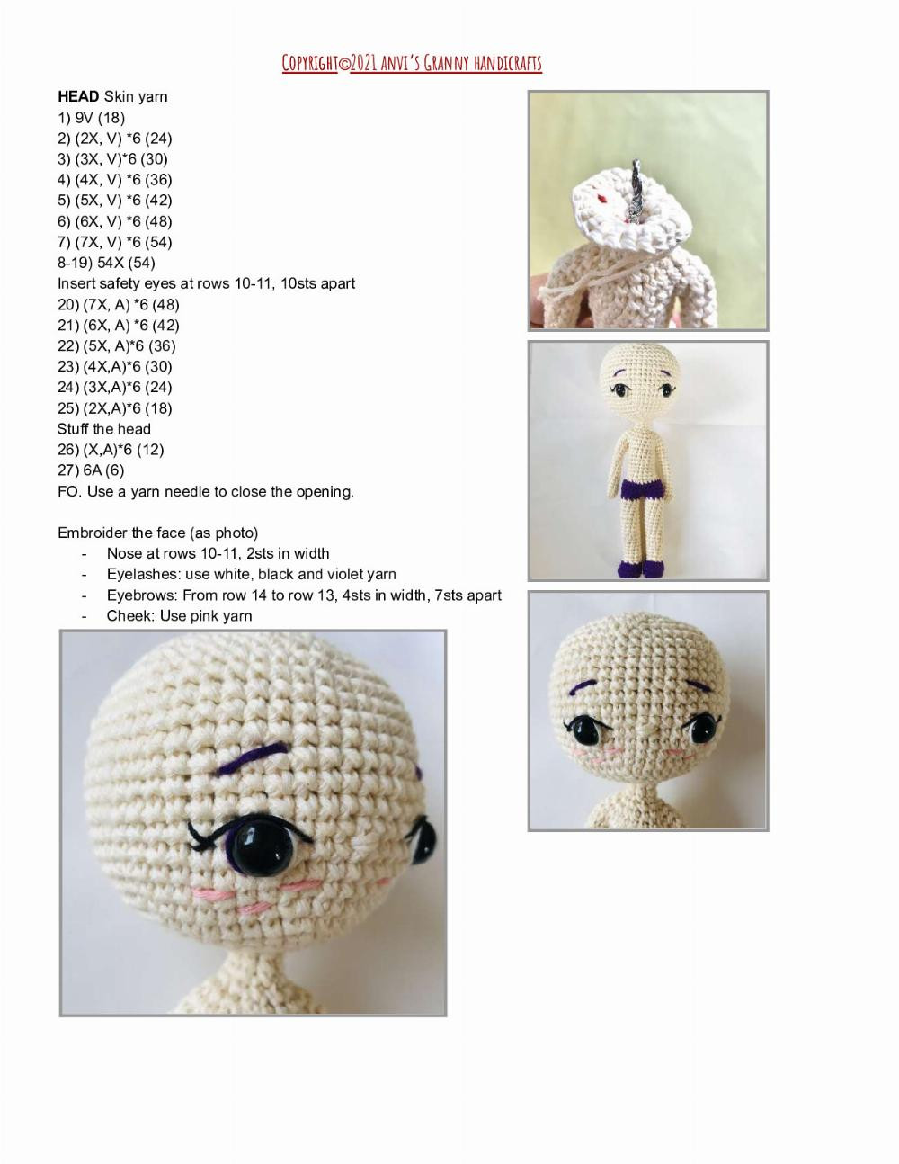 ZODIAC PRINCESS- CANCER doll crochet pattern