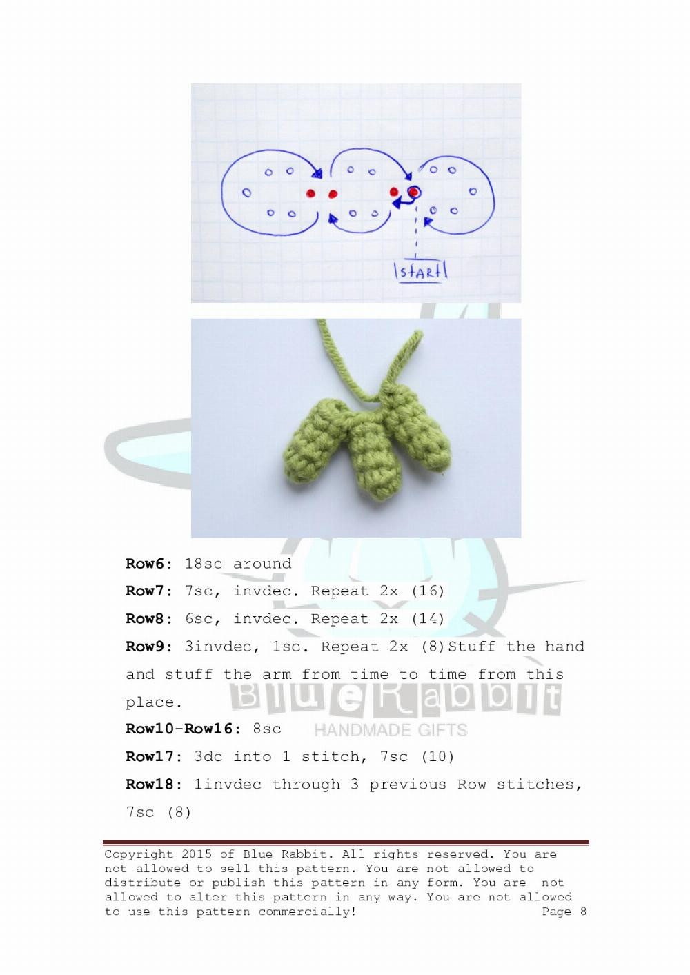 Zombie head crochet pattern