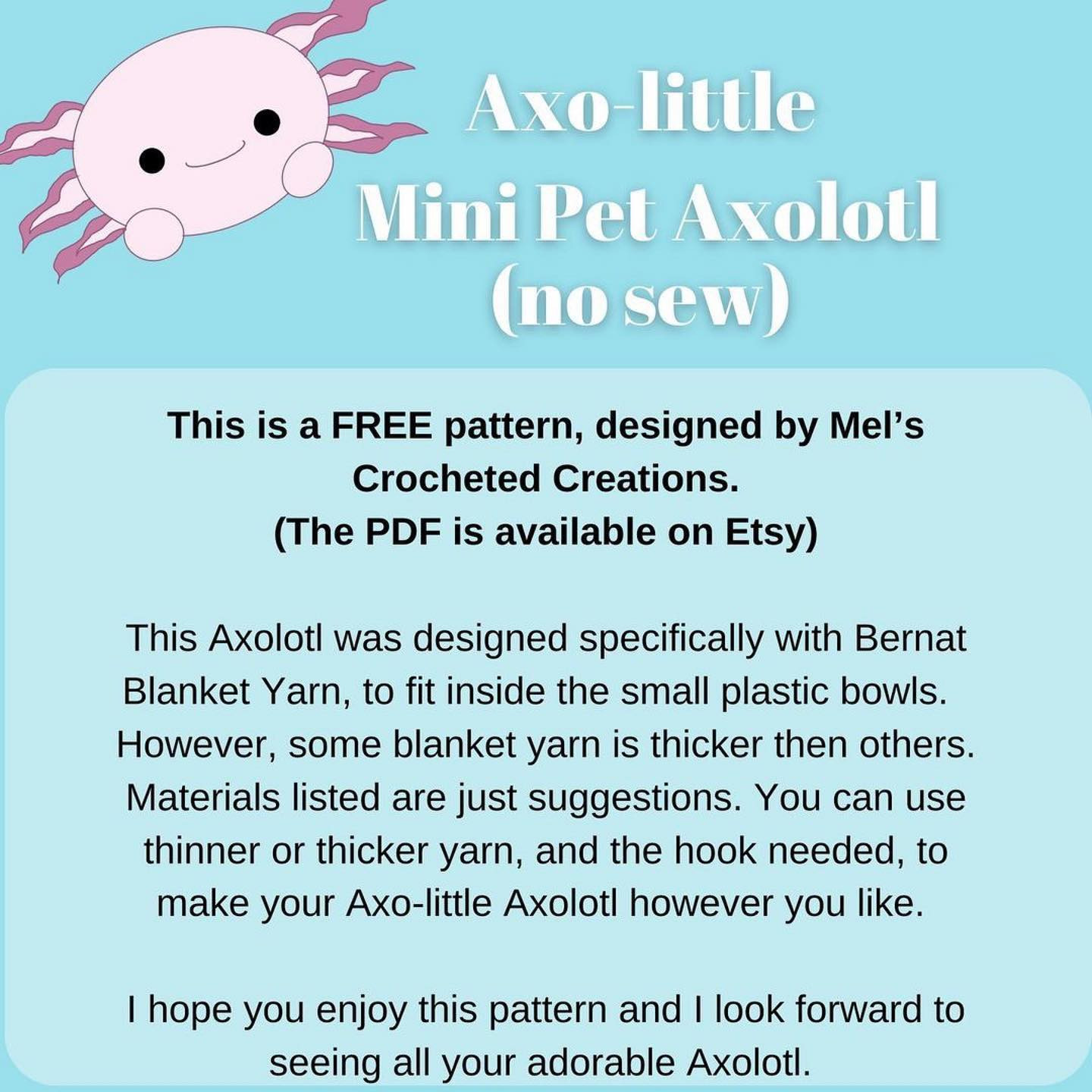 axo little mini pet axolotl no sew