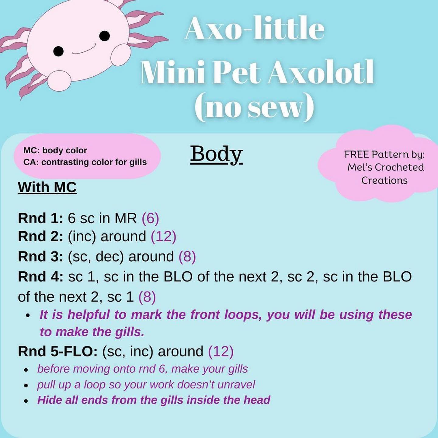 axo little mini pet axolotl no sew