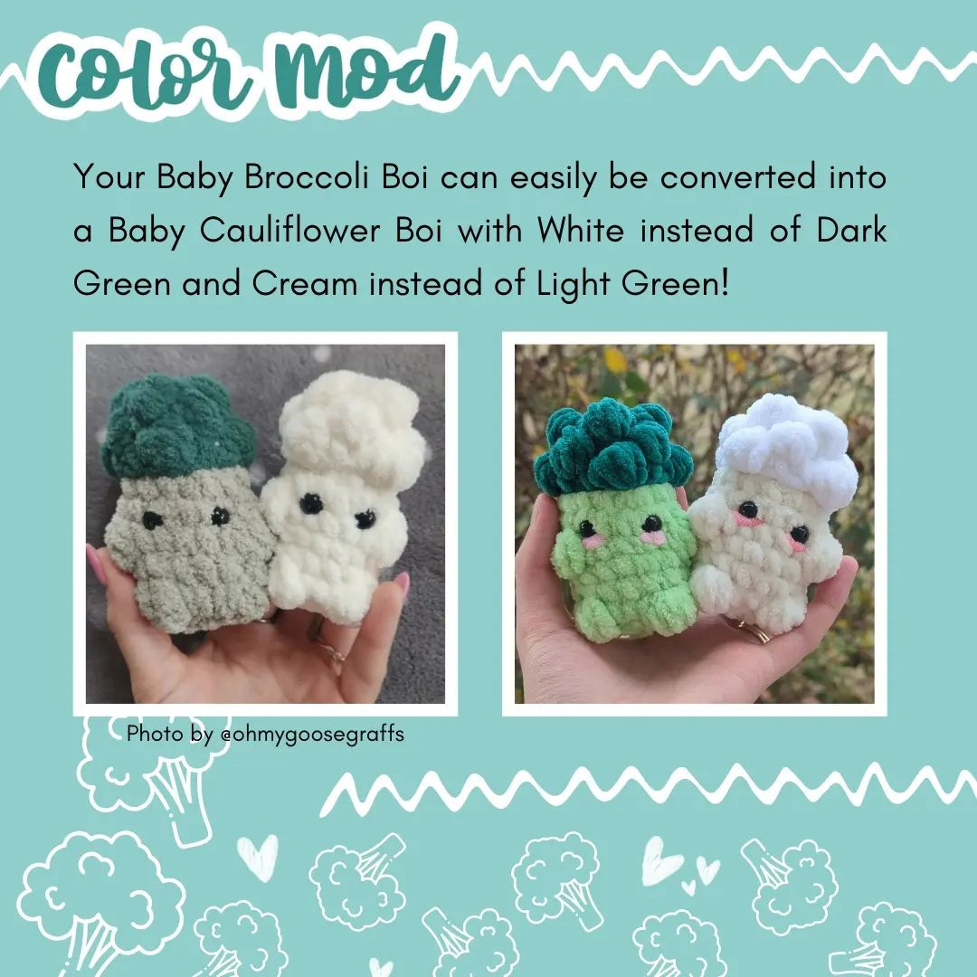 baby broccoli boi free no sew pattern