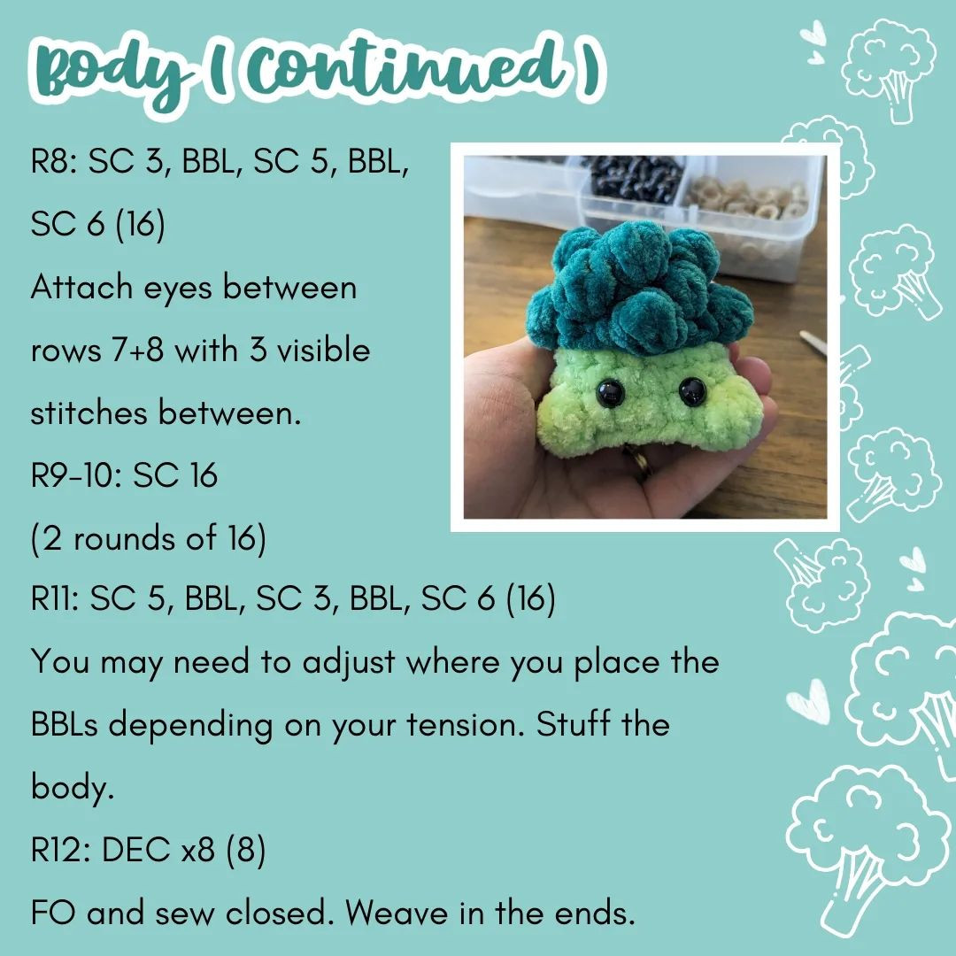 baby broccoli boi free no sew pattern