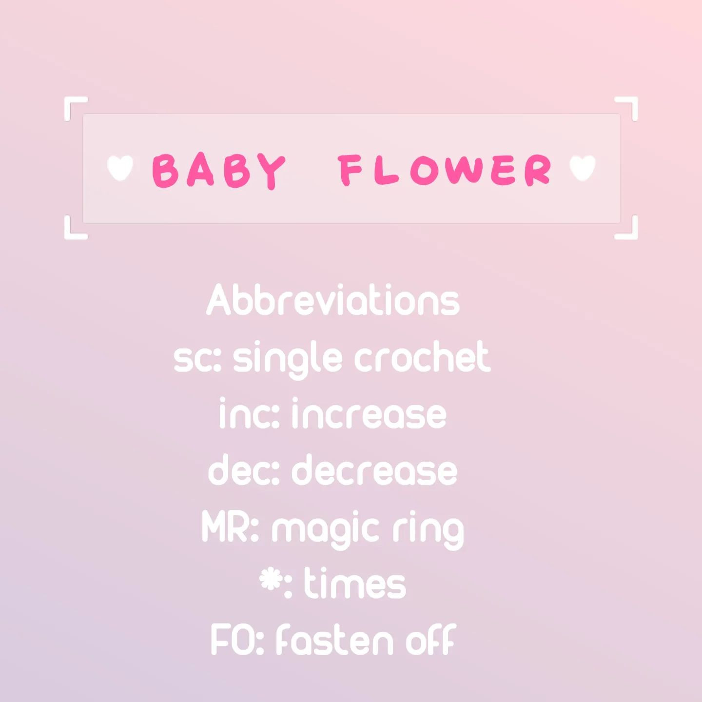 Baby flower Free pattern