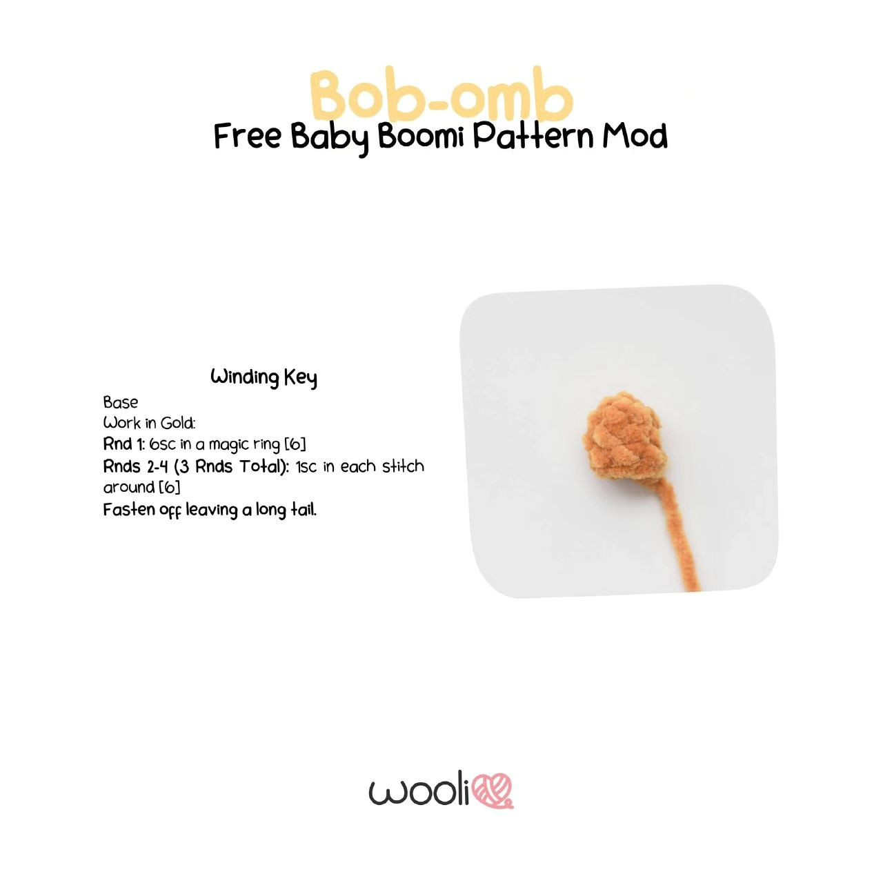 bob omb free baby boomi pattern mod