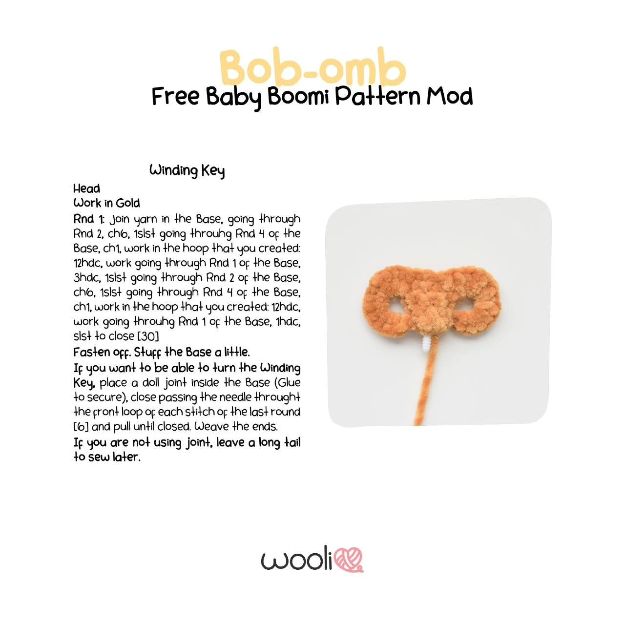 bob omb free baby boomi pattern mod