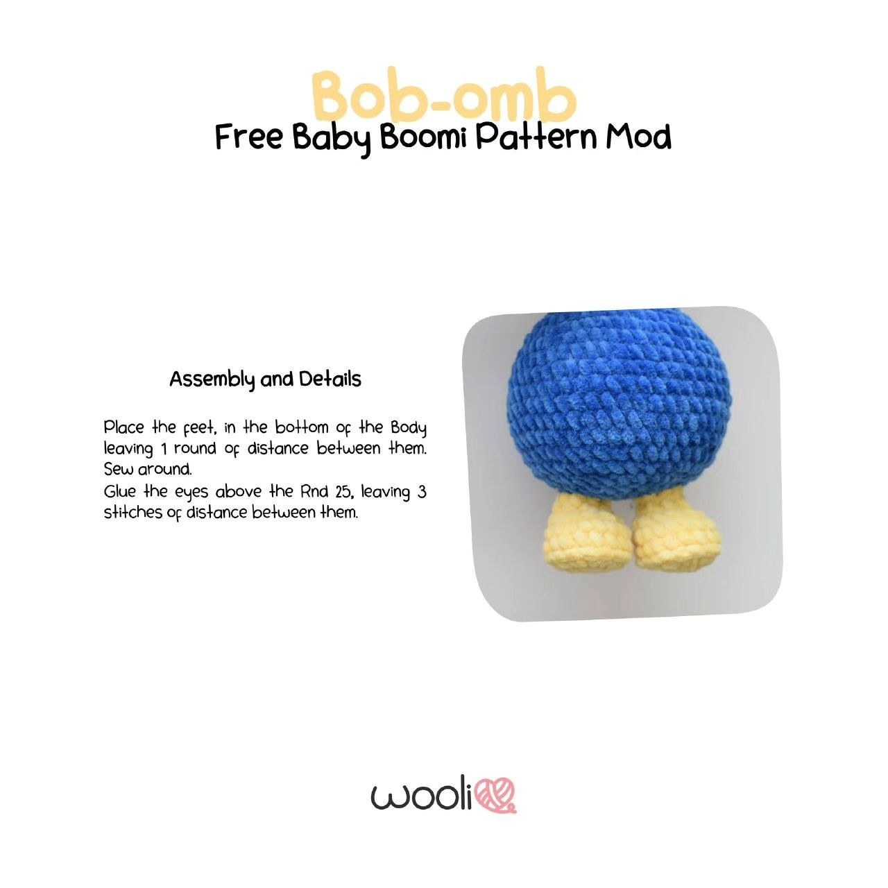 bob omb free baby boomi pattern mod