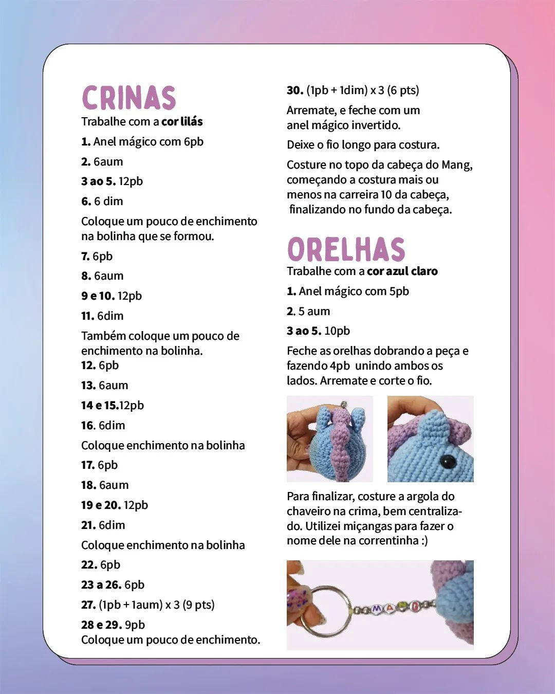 ✨ Bom dia com receitinha grátis para as amigurumeiras ✨