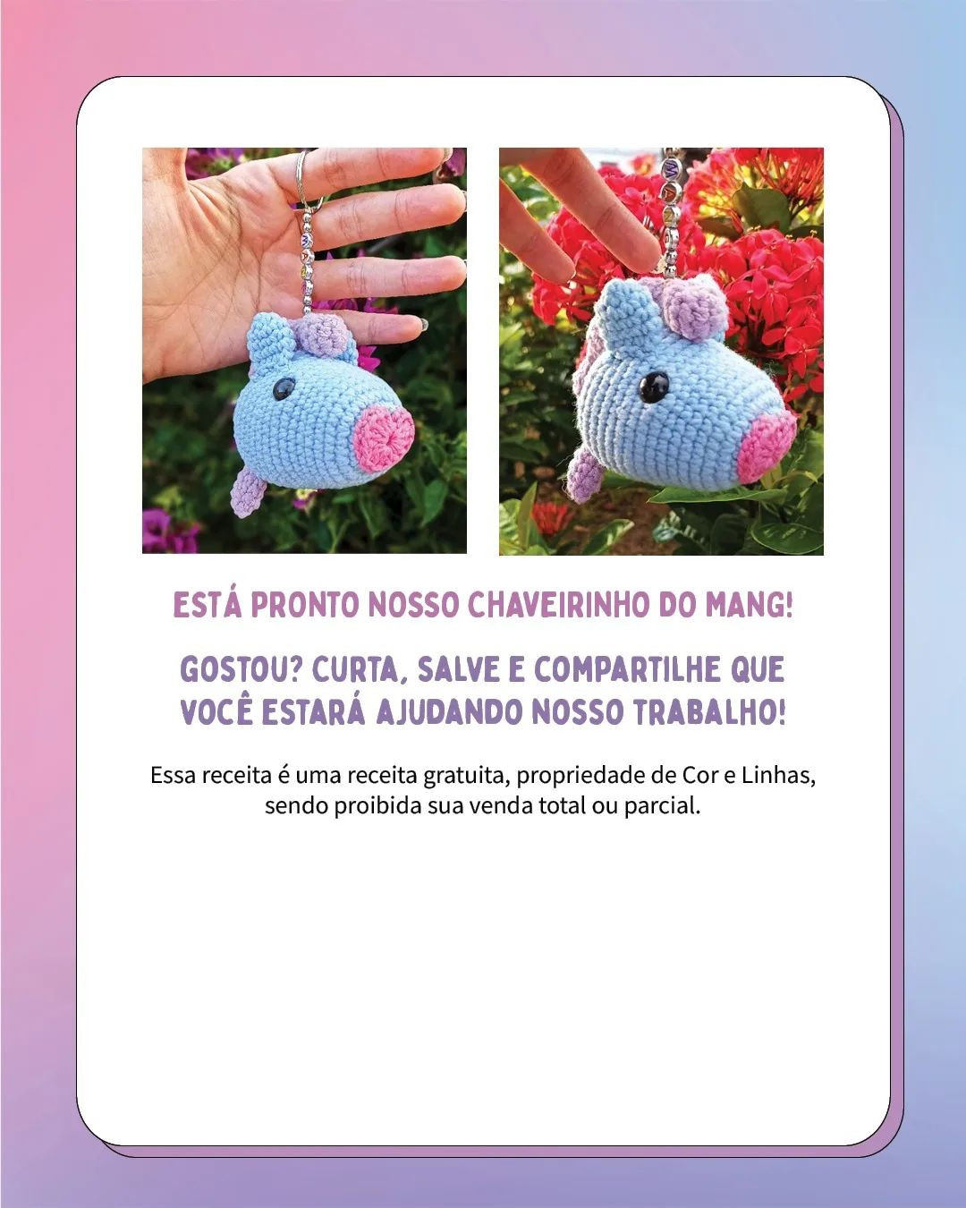 ✨ Bom dia com receitinha grátis para as amigurumeiras ✨