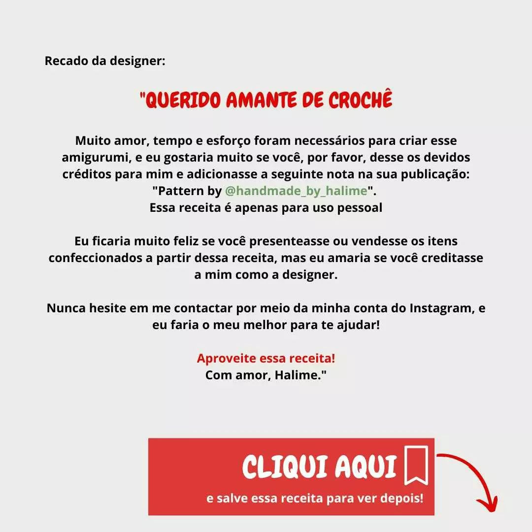 Caso façam esse Dino lindo, não esqueçam de marcar a @handmade_by_halime , autora dessa receita perfeita, nas suas publicações ❤.