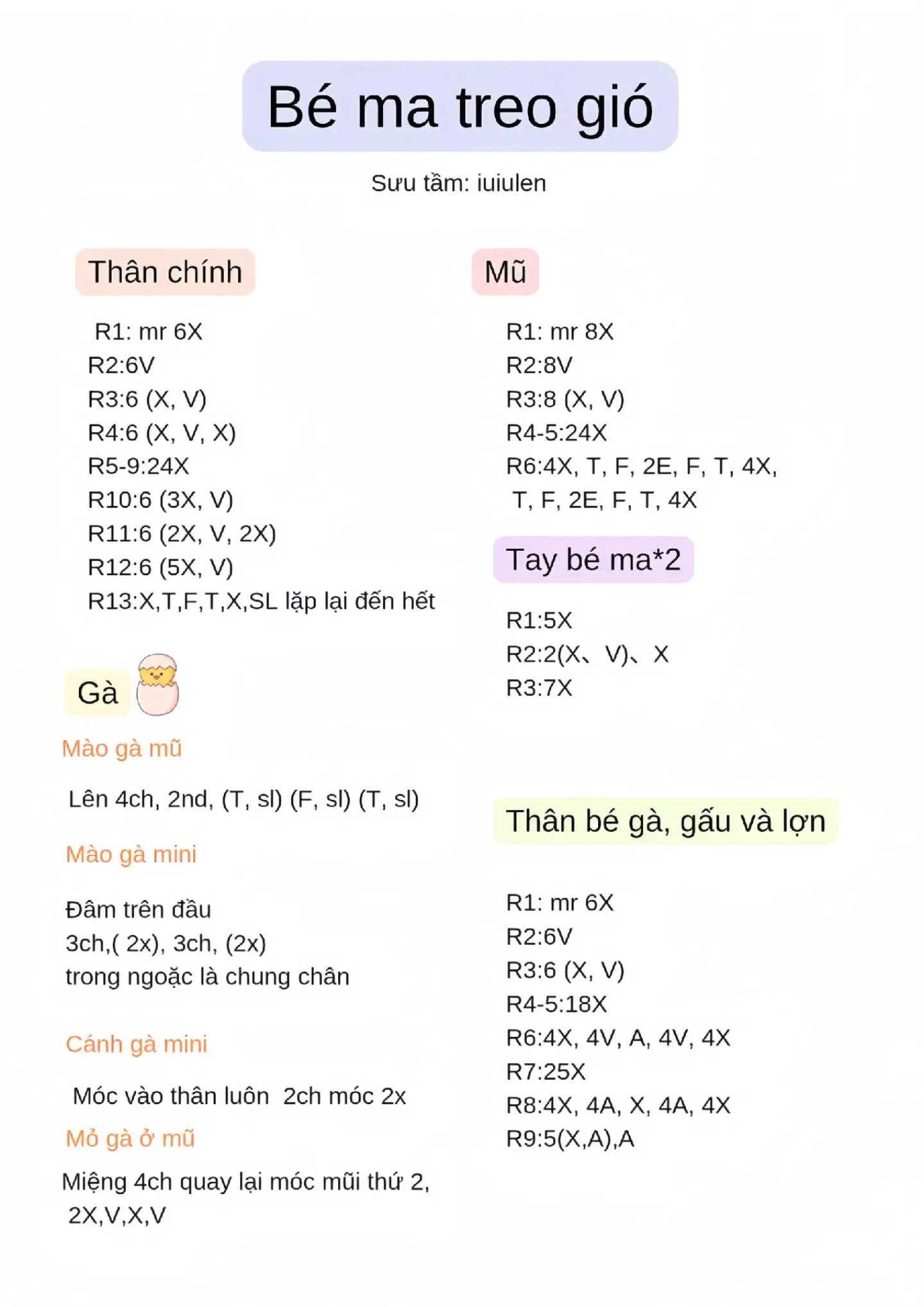 Chart móc bé ma treo gió