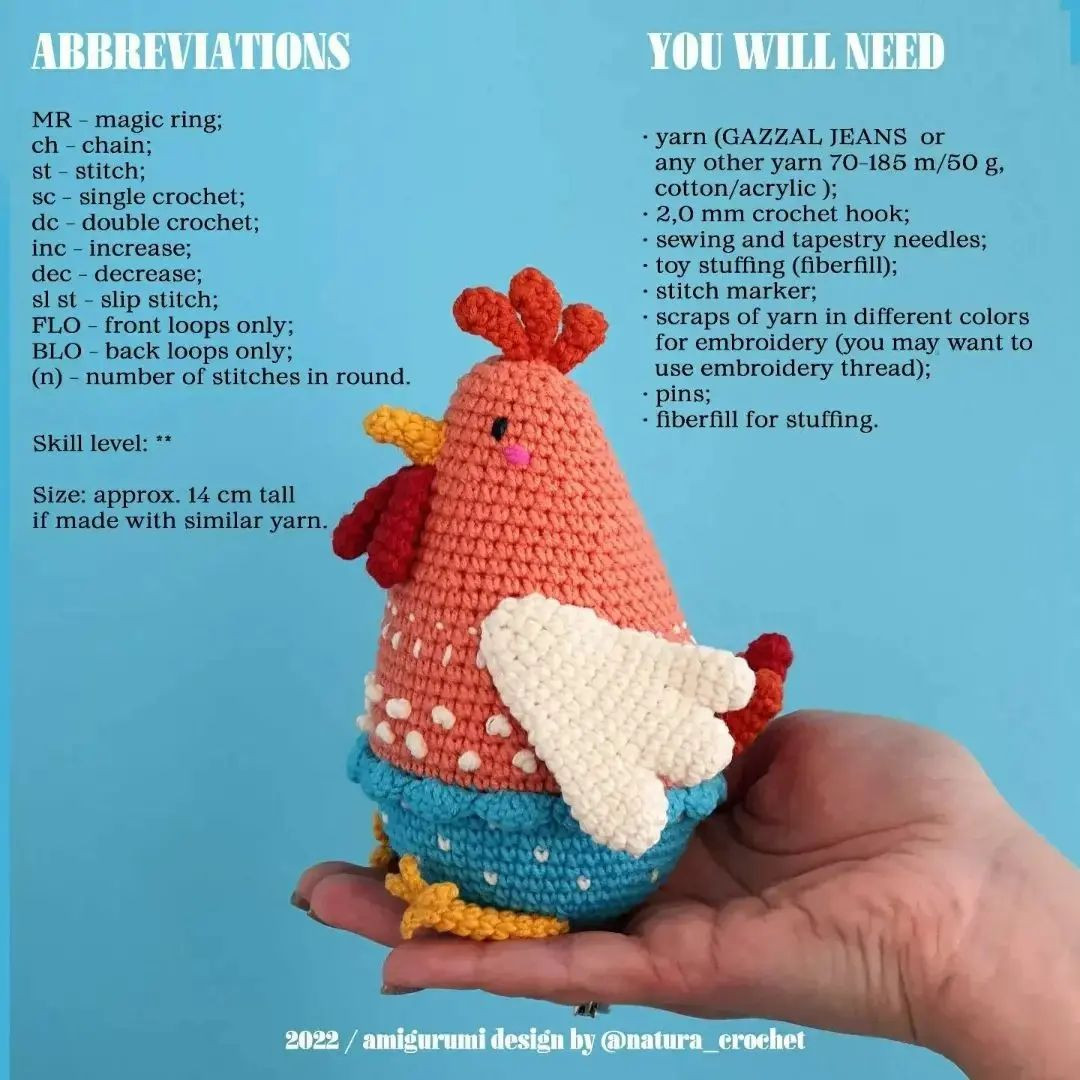 cheeky rooster free pattern