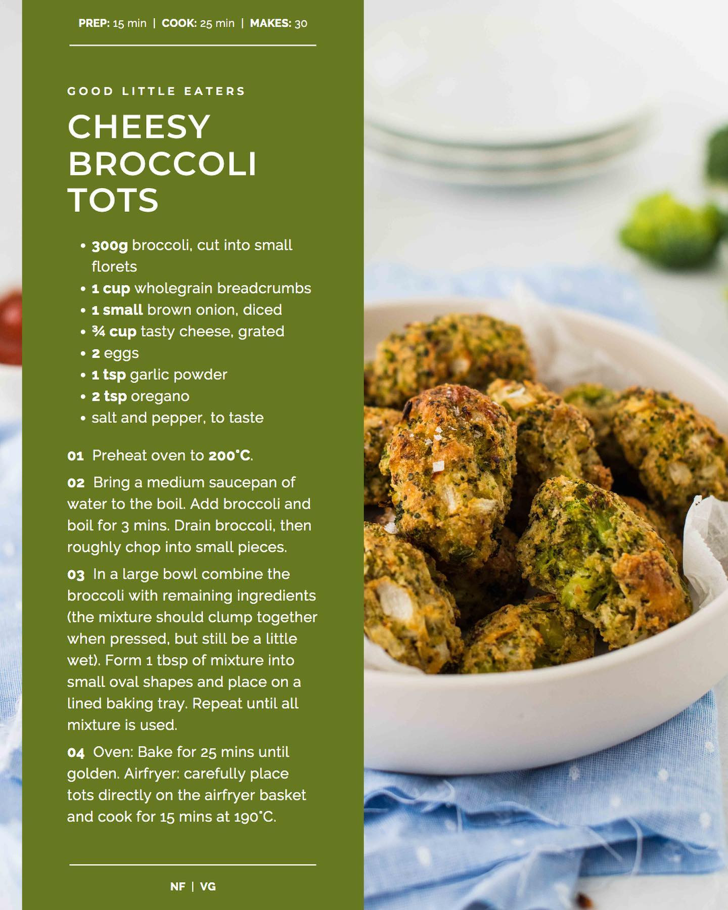 cheesy broccoli tots