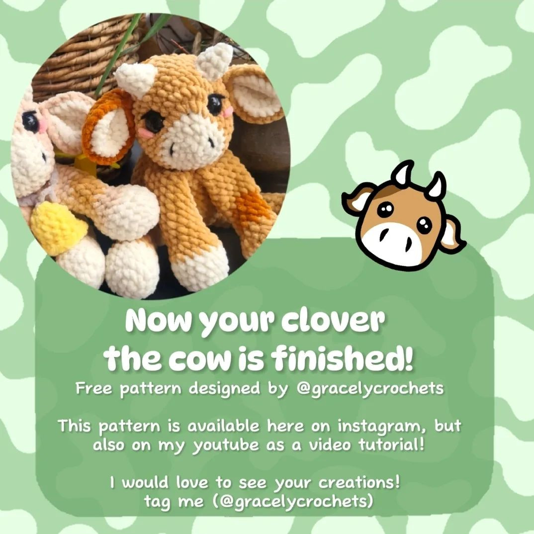 Clover the cow free pattern