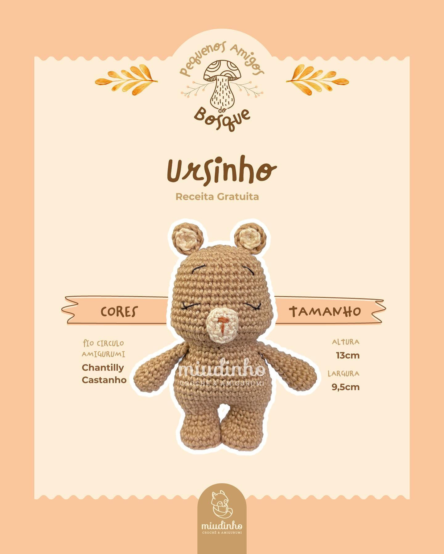 Conheçam e aproveitem muito a receita do Urso Amigável. 🥰

#receitagratuita #bosqueencantadoamigurumi #ursinhoamigurumi #bichinhosdobosqueencantado #freepattern #amigurumi