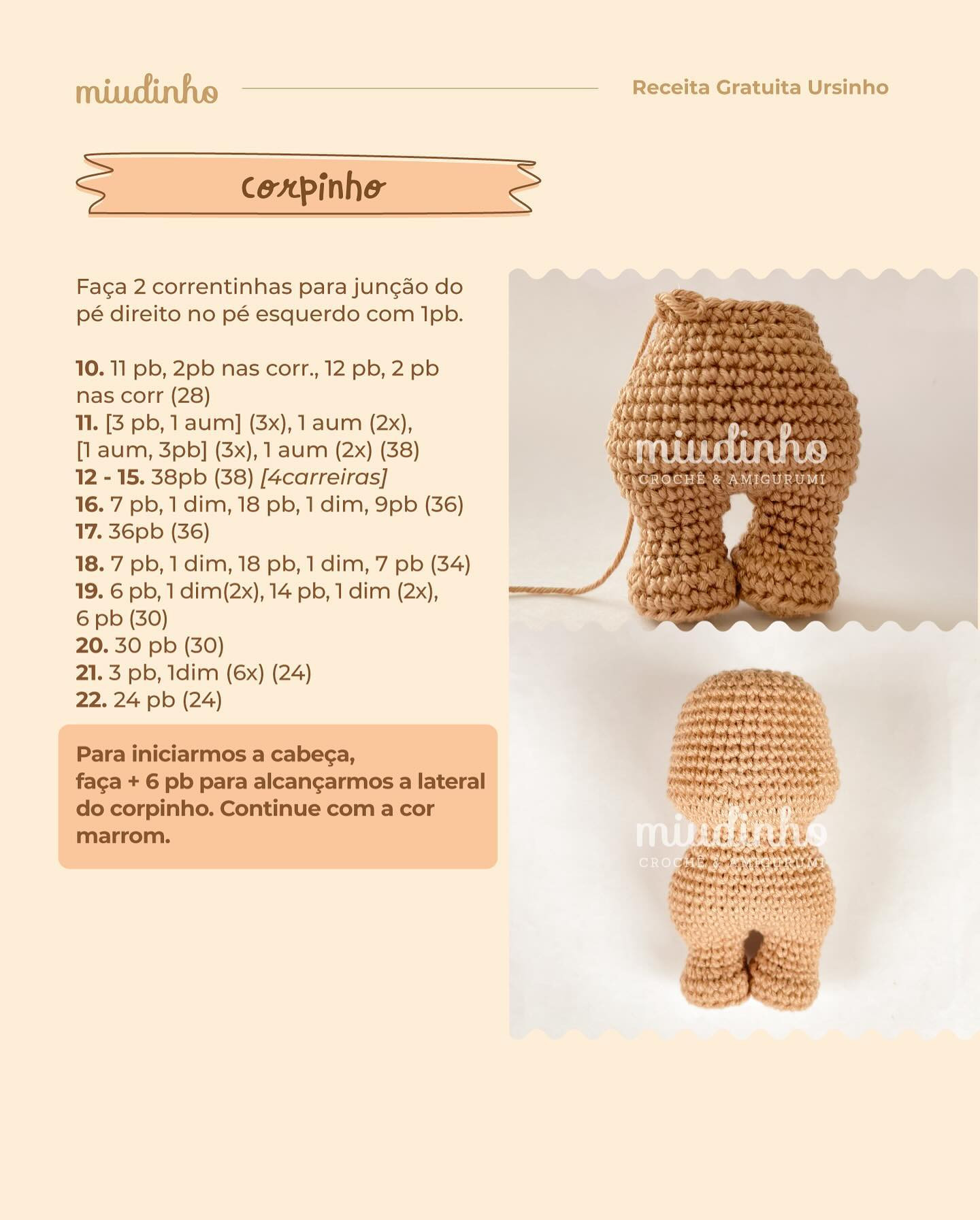 Conheçam e aproveitem muito a receita do Urso Amigável. 🥰

#receitagratuita #bosqueencantadoamigurumi #ursinhoamigurumi #bichinhosdobosqueencantado #freepattern #amigurumi