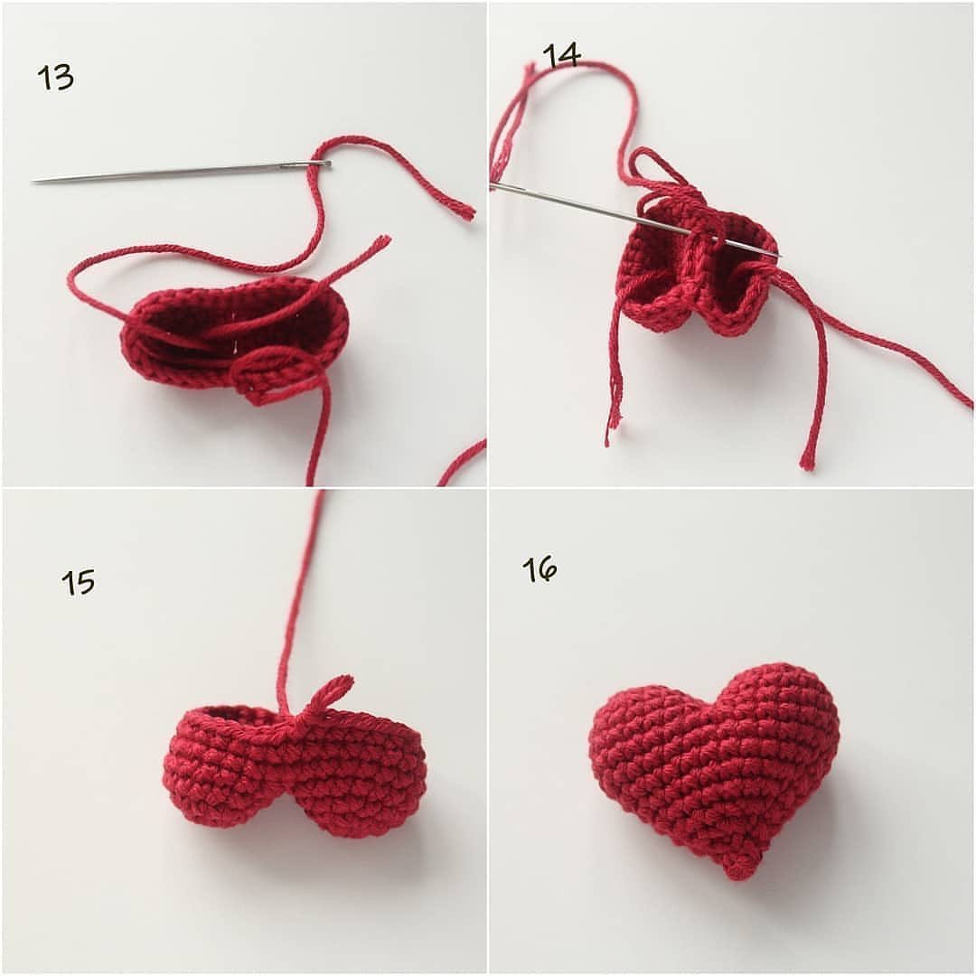 crochet heart free crochet pattern