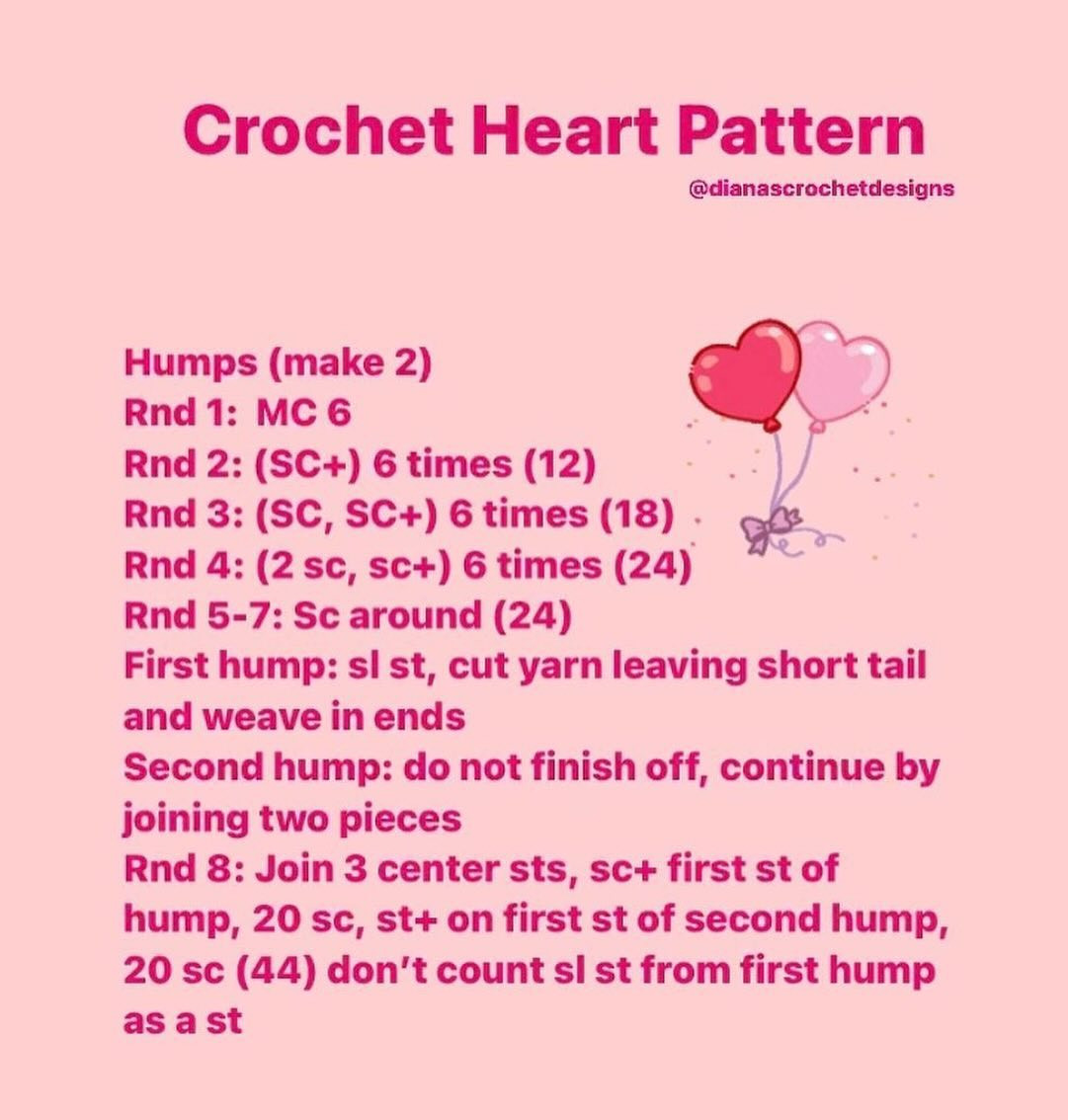 crochet heart pattern