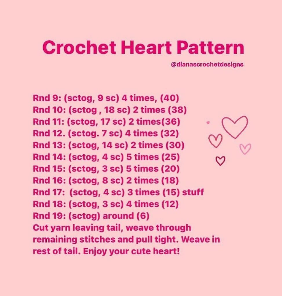 crochet heart pattern