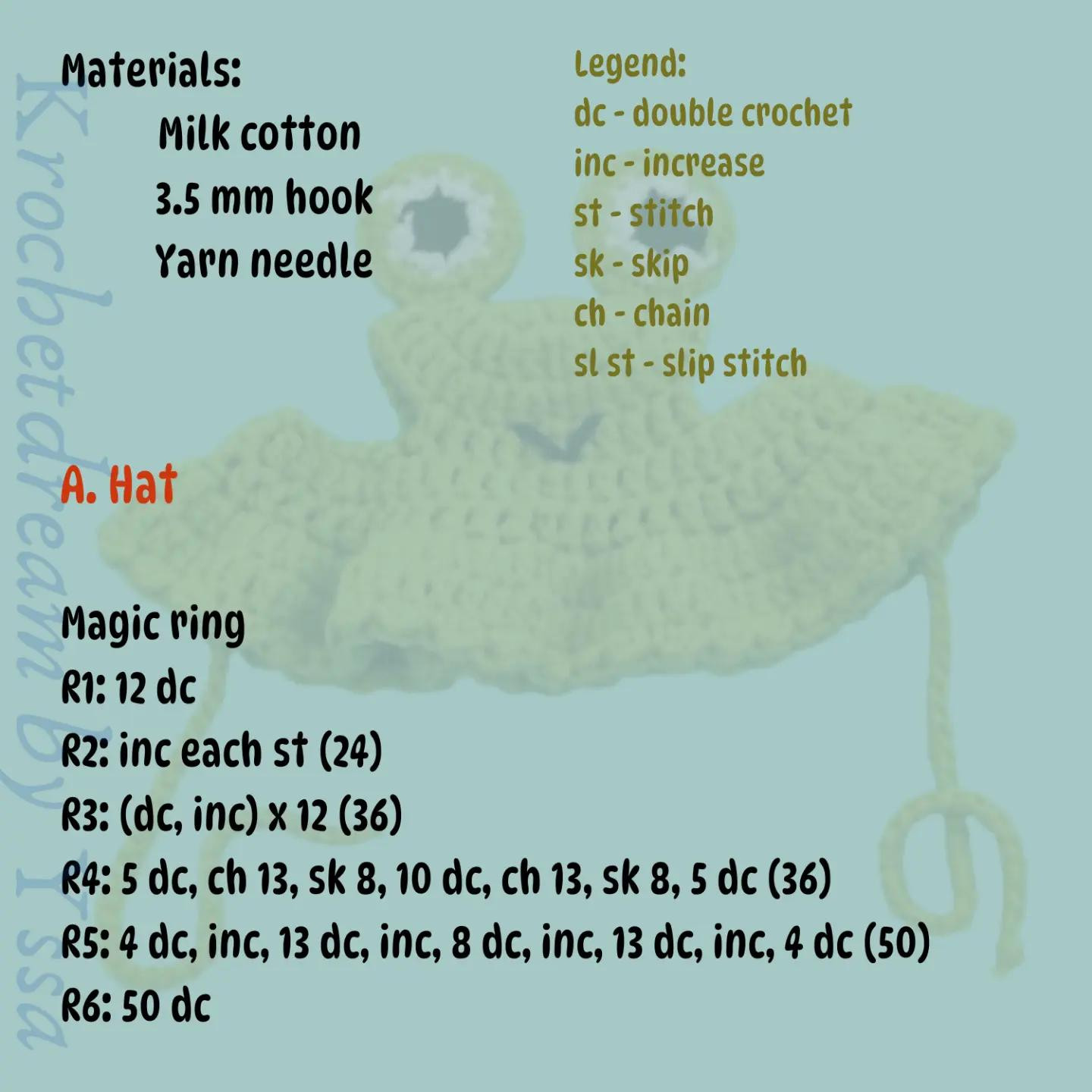 Crochet Pet Hat Beginner-friendly crochet pet hat