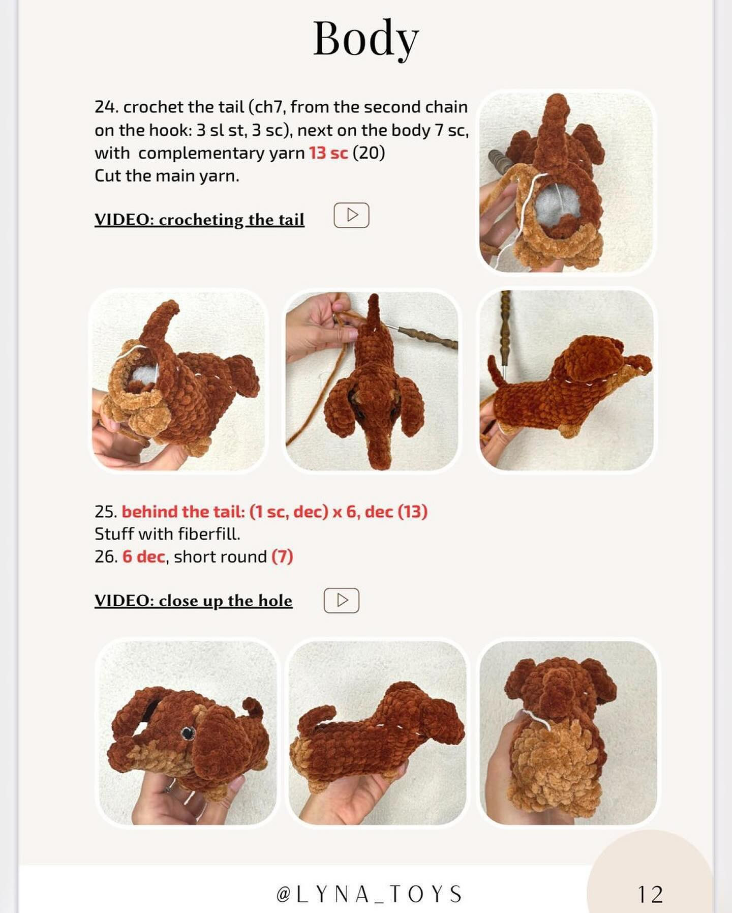 dachshund crochet pattern dog