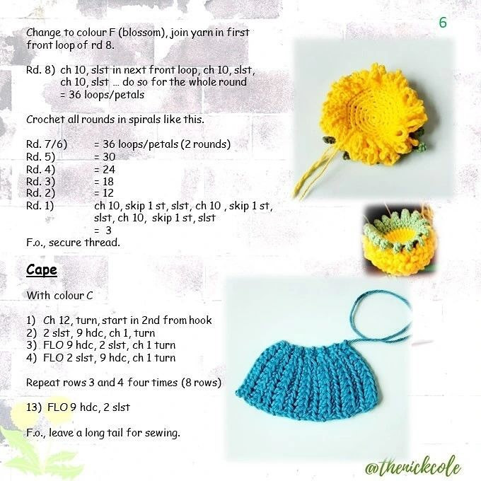 danny dandelion free pattern