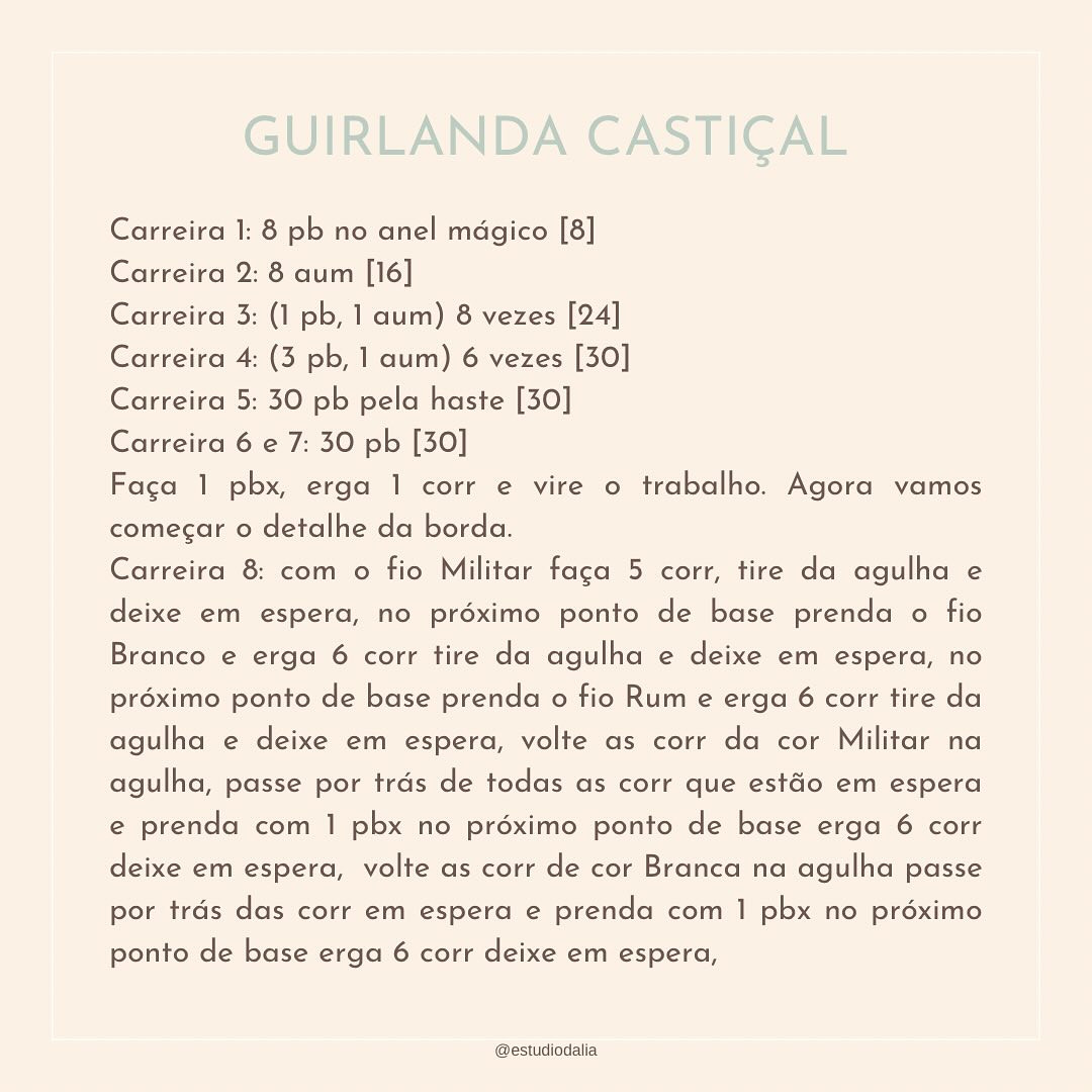 🎄Dia 8- Guirlanda Castiçal 🎄
Para encher sua noite de Natal com cores e luzes ✨