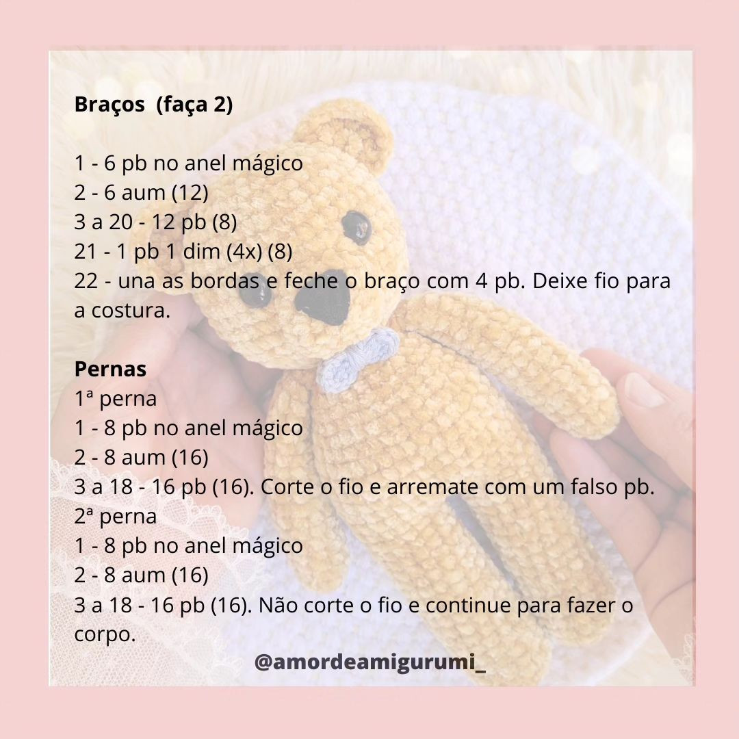 E logo logo vai sair também a receita gratuita desse mesmo urso na versão P 🥰🥰!