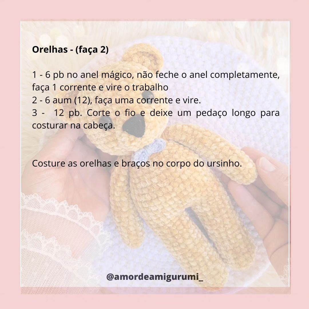 E logo logo vai sair também a receita gratuita desse mesmo urso na versão P 🥰🥰!