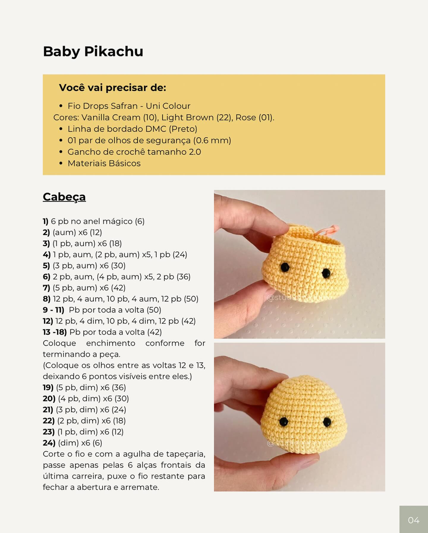 Ei crocheteiras que amam Pokémon: Esse post é pra vocês! 💛💛💛💛💛💛 Já deixa salvo pra não perder!

Depois de tantos pedidos, o Padrão Gratuito do Baby Pikachu finalmente está aqui! *O arquivo PDF