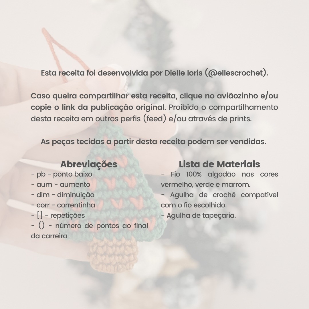 🎄 Enfeite para Árvore de Natal - Receita Gratuita! 🎄

Uma receita rápida e simples para decorar a sua árvore de natal e, também, uma opção de brinde especial para suas clientes!