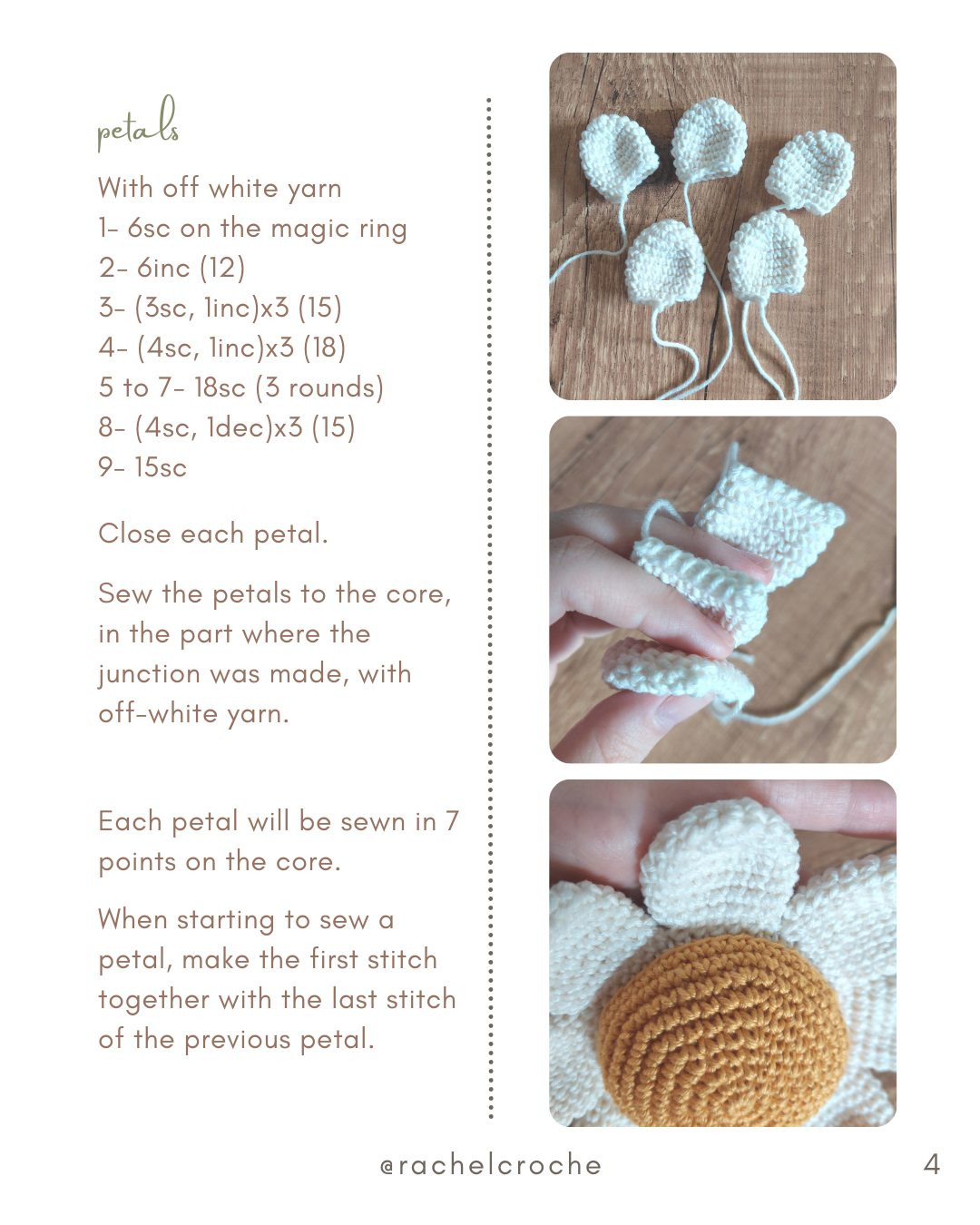 English Free Pattern Daisy