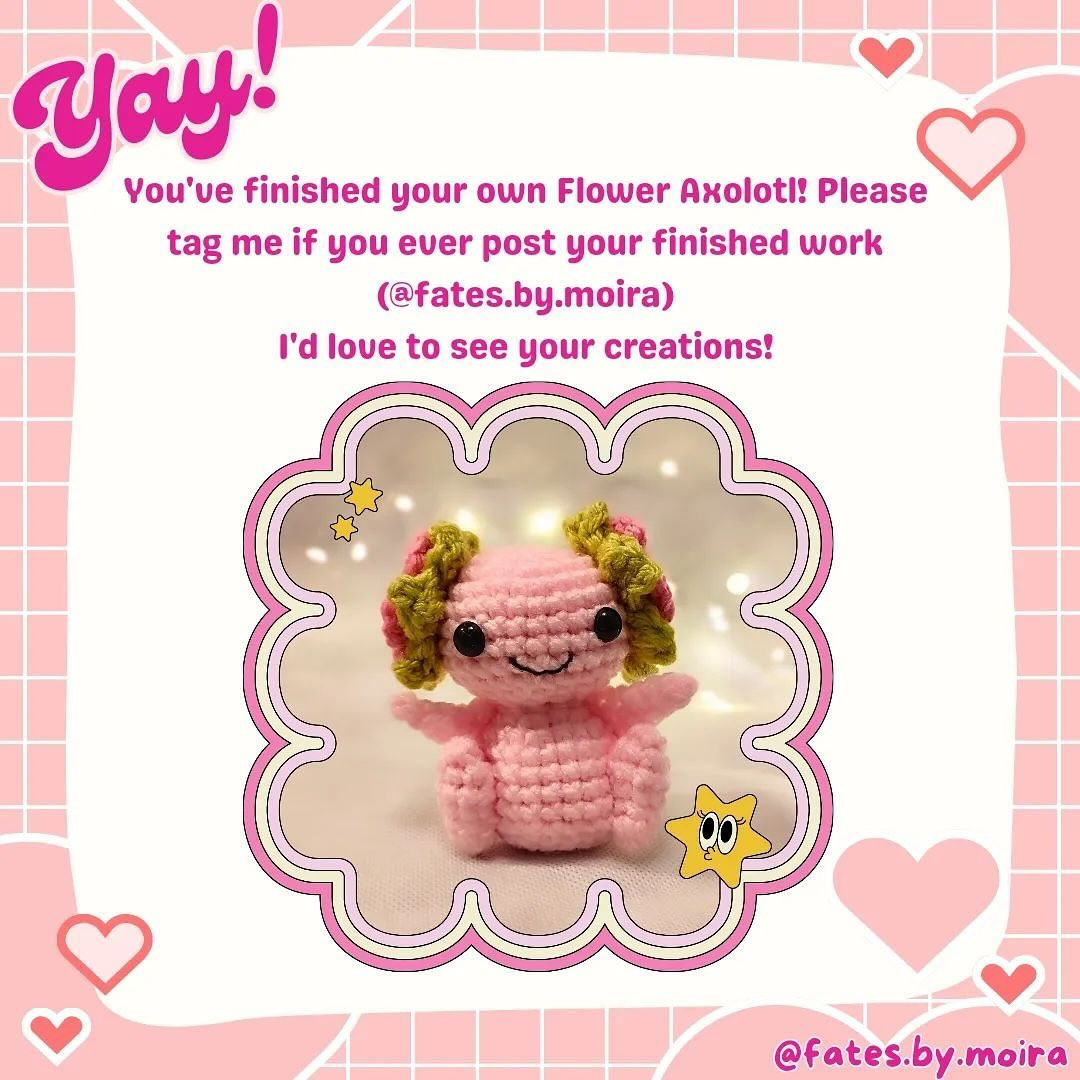 flower axolotl free pattern