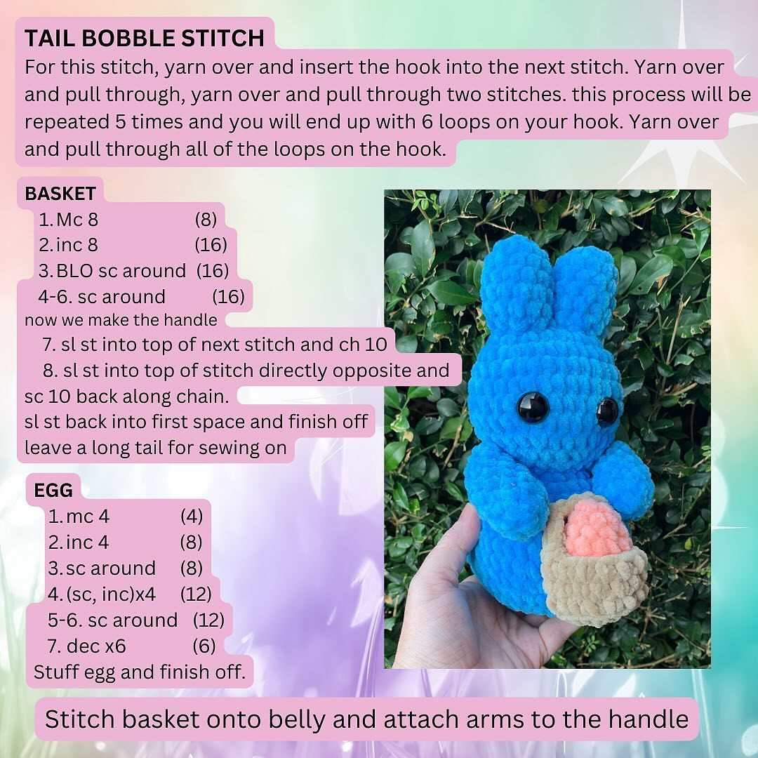 free chubby bunny pattern now with added egg basket