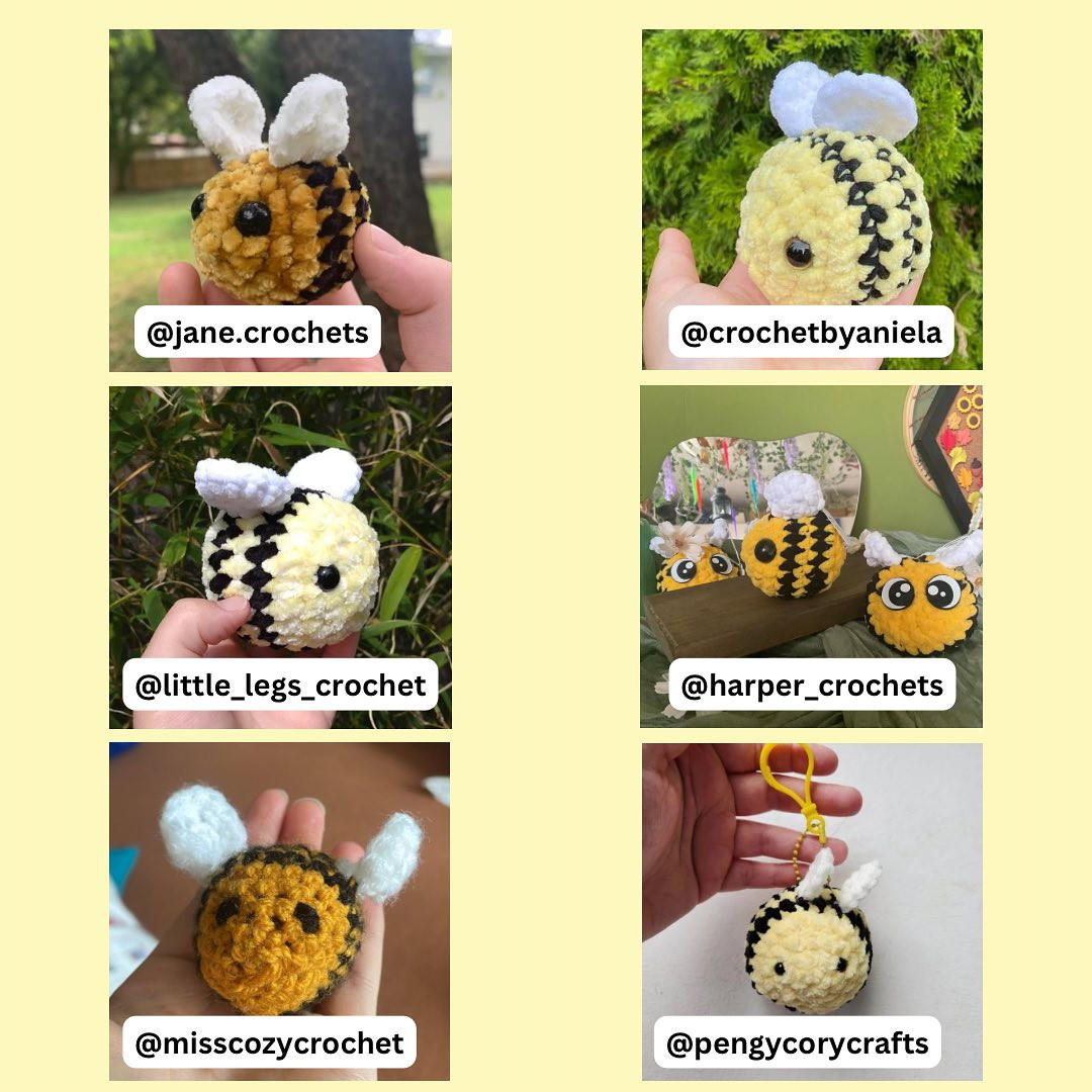 free crochet pattern small bee