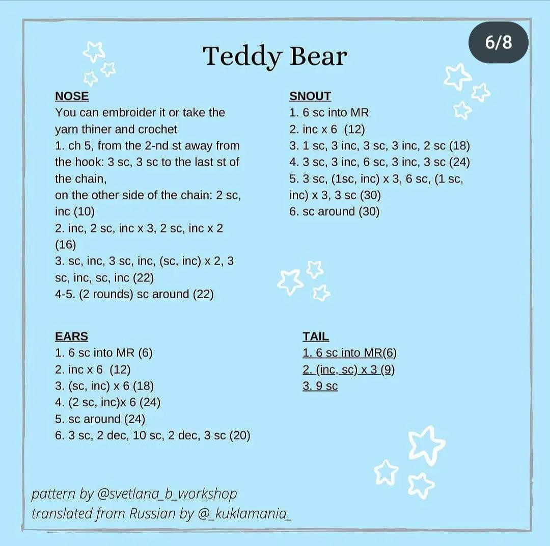 Free crochet pattern to create the cutest little teddy bear🧸