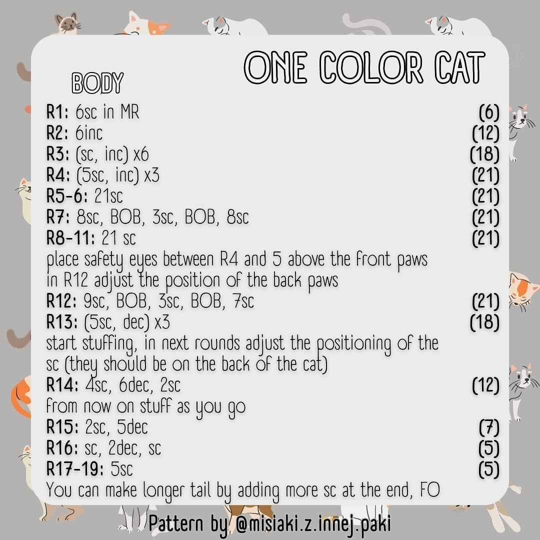 free no sew pattern 1 in 1 long cat