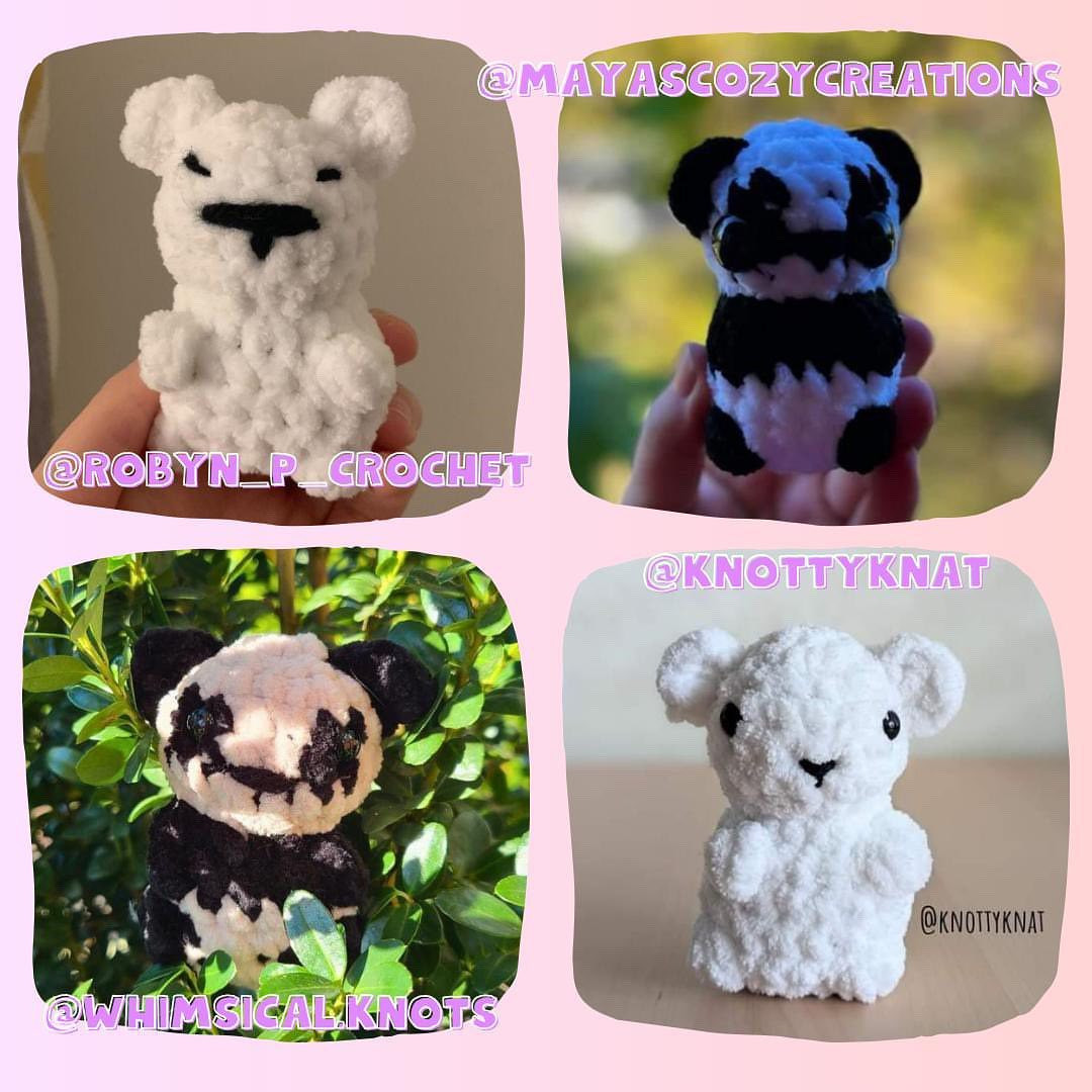 free no sew pattern mini bears