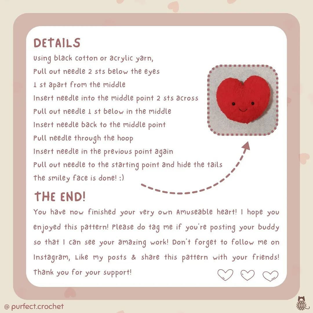 free pattern amuseable heart