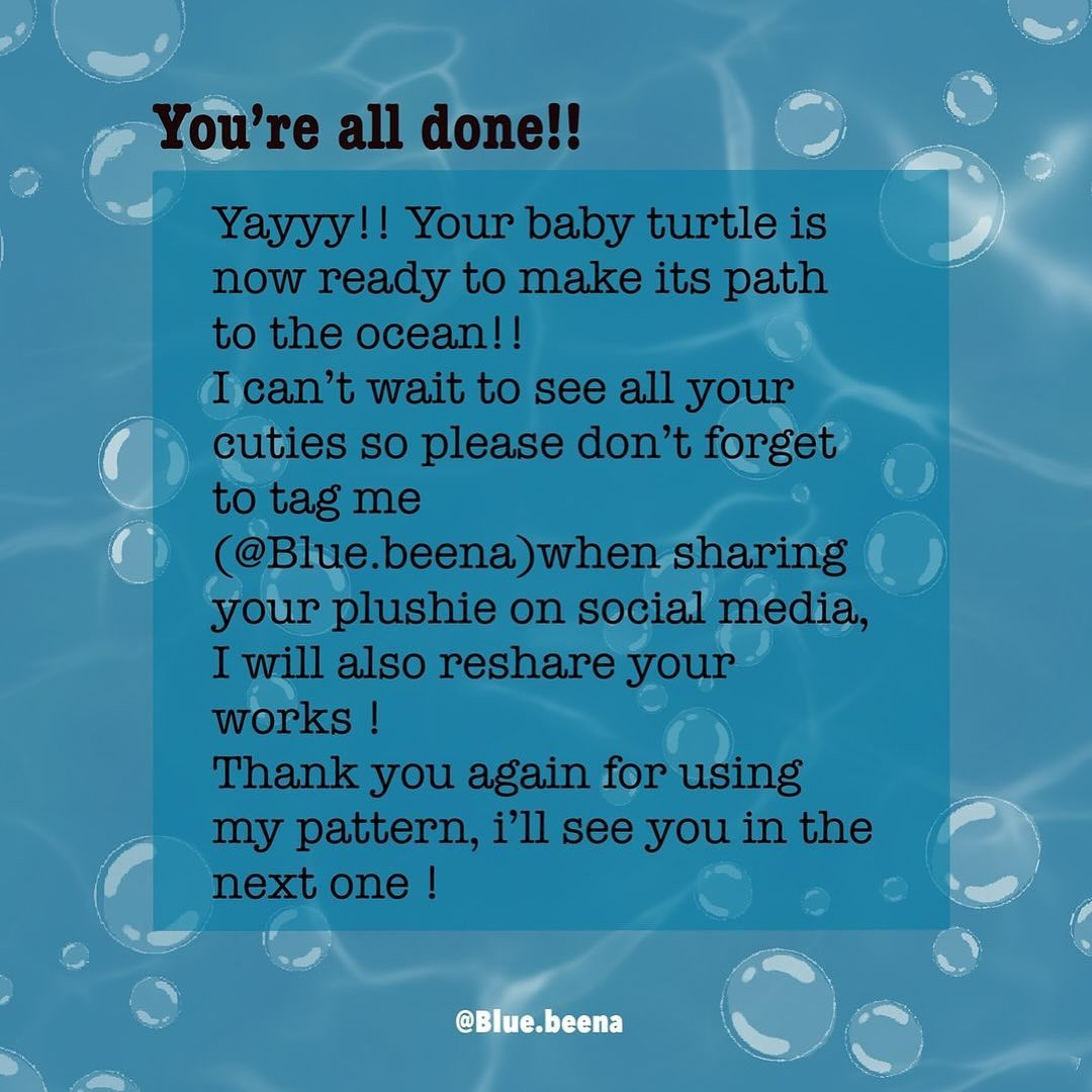 free pattern baby sea turtle