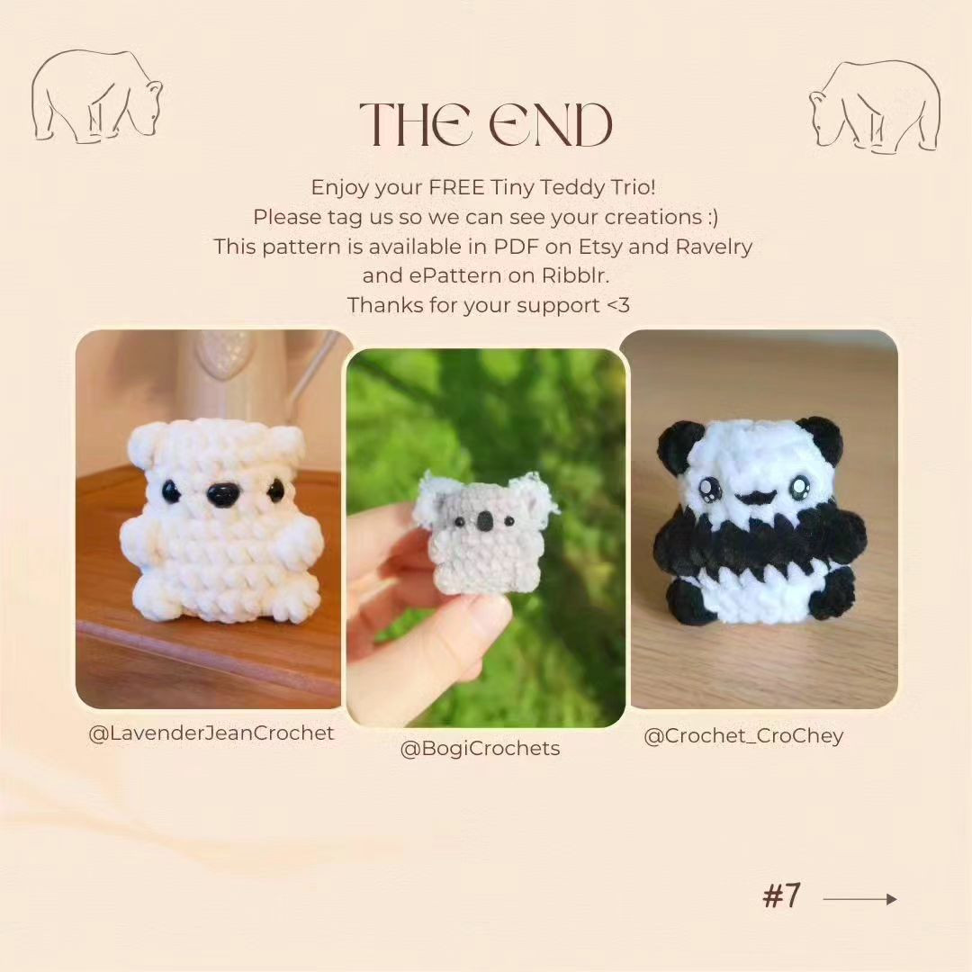 free pattern bear, koala, panda,