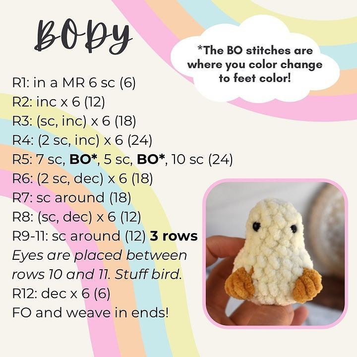 free pattern chick & duck