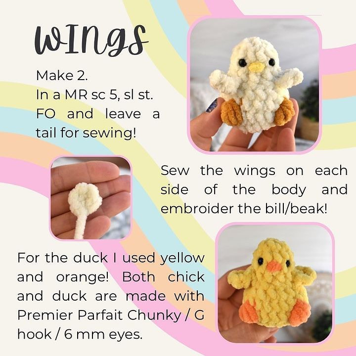 free pattern chick & duck