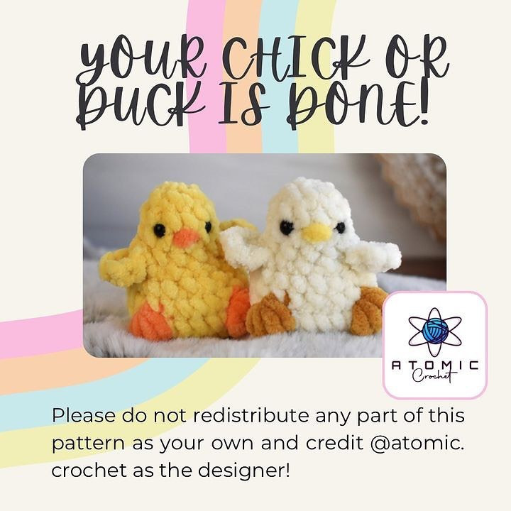 free pattern chick & duck