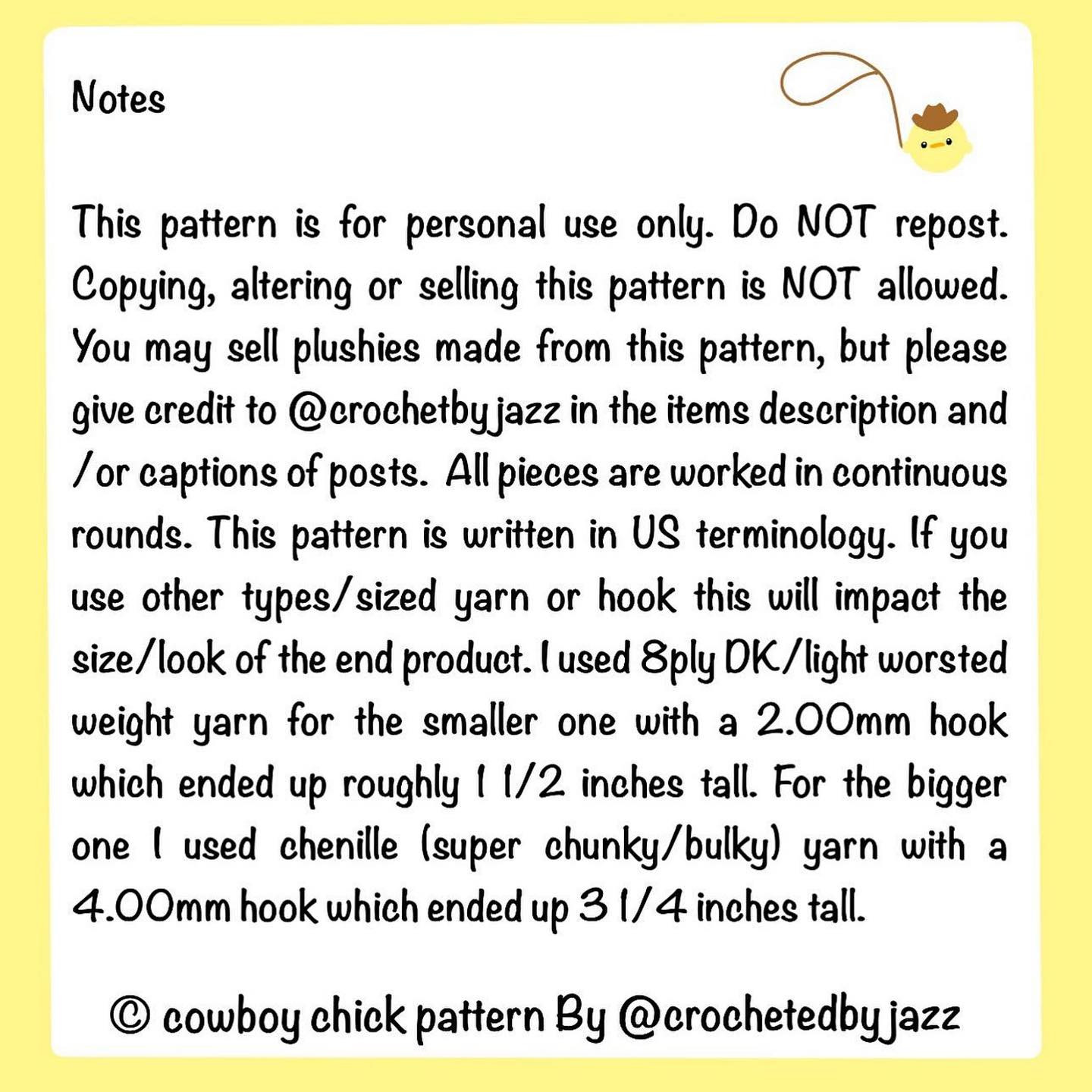 free pattern cowboy chick pattern