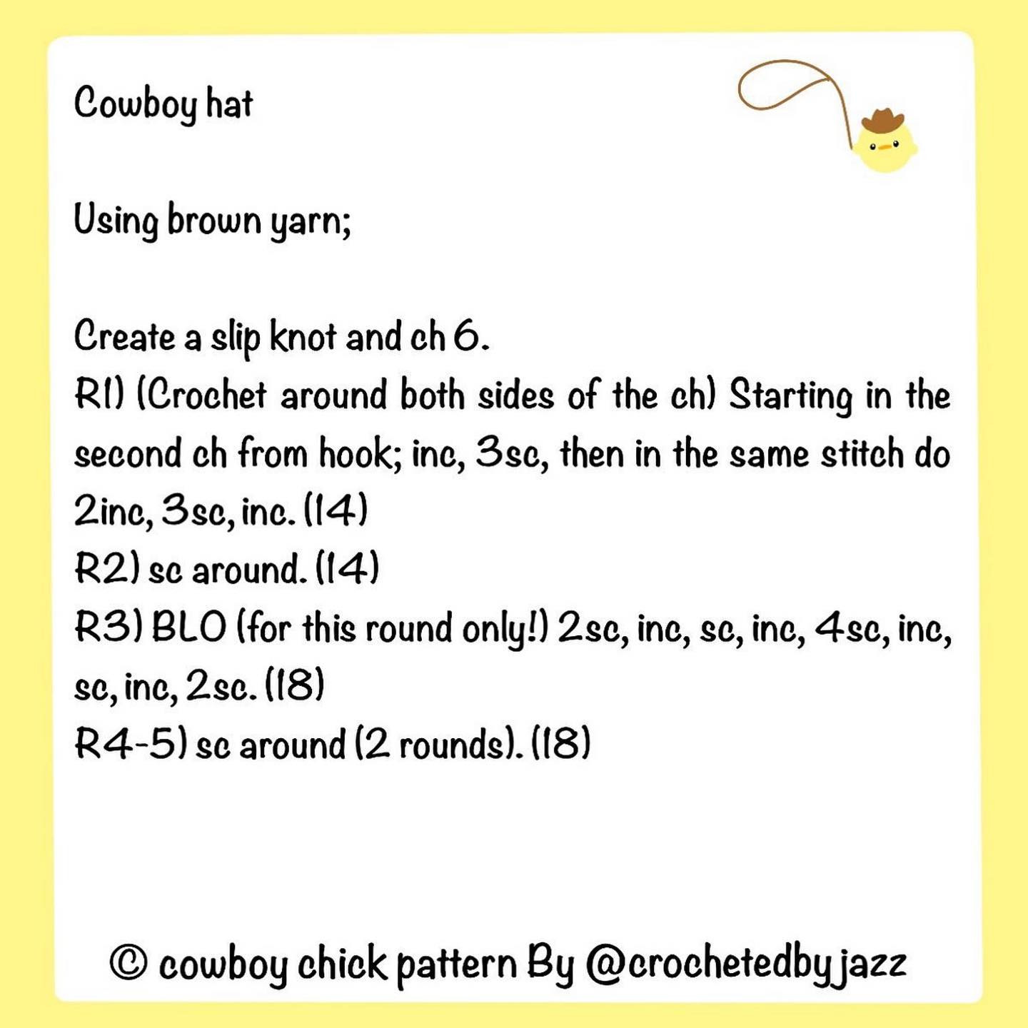 free pattern cowboy chick pattern