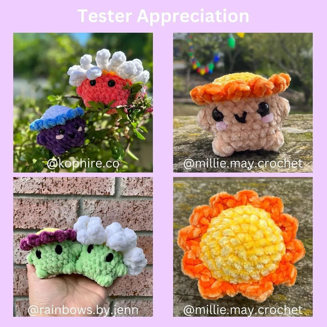 free pattern flower buddies