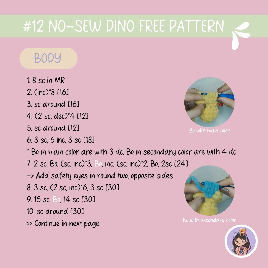 free pattern no sew dinosaur