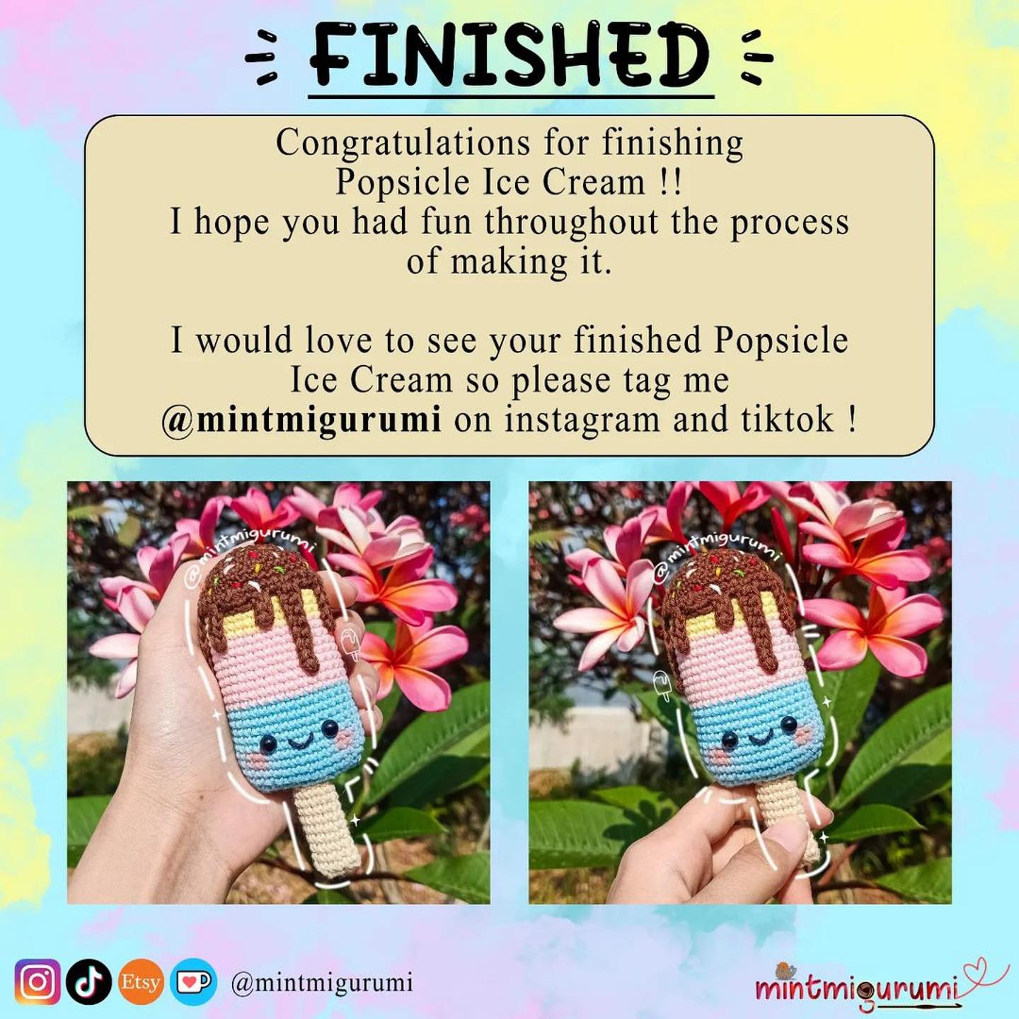 free pattern popsicle ice cream