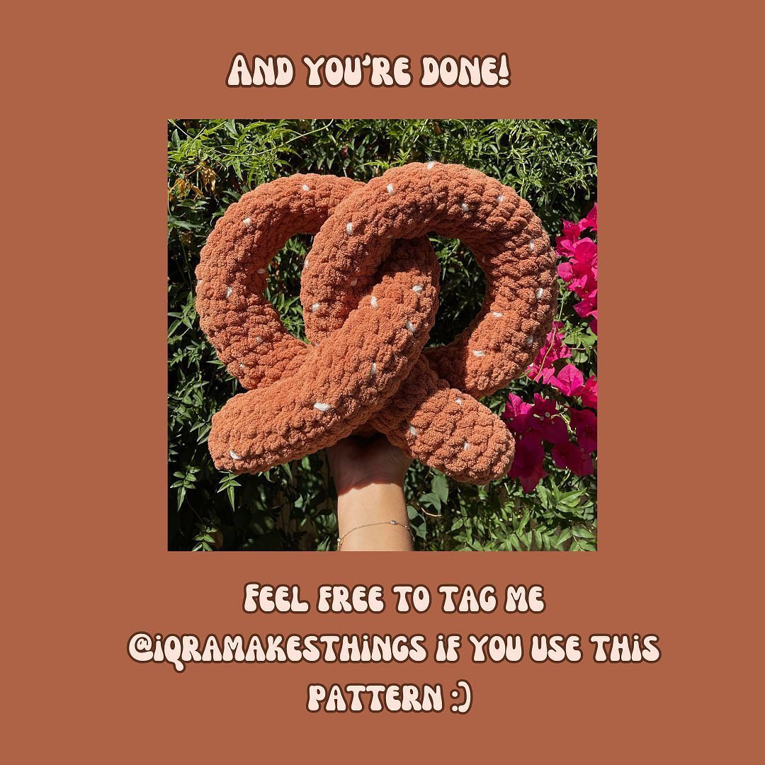 free pattern pretzel plushie