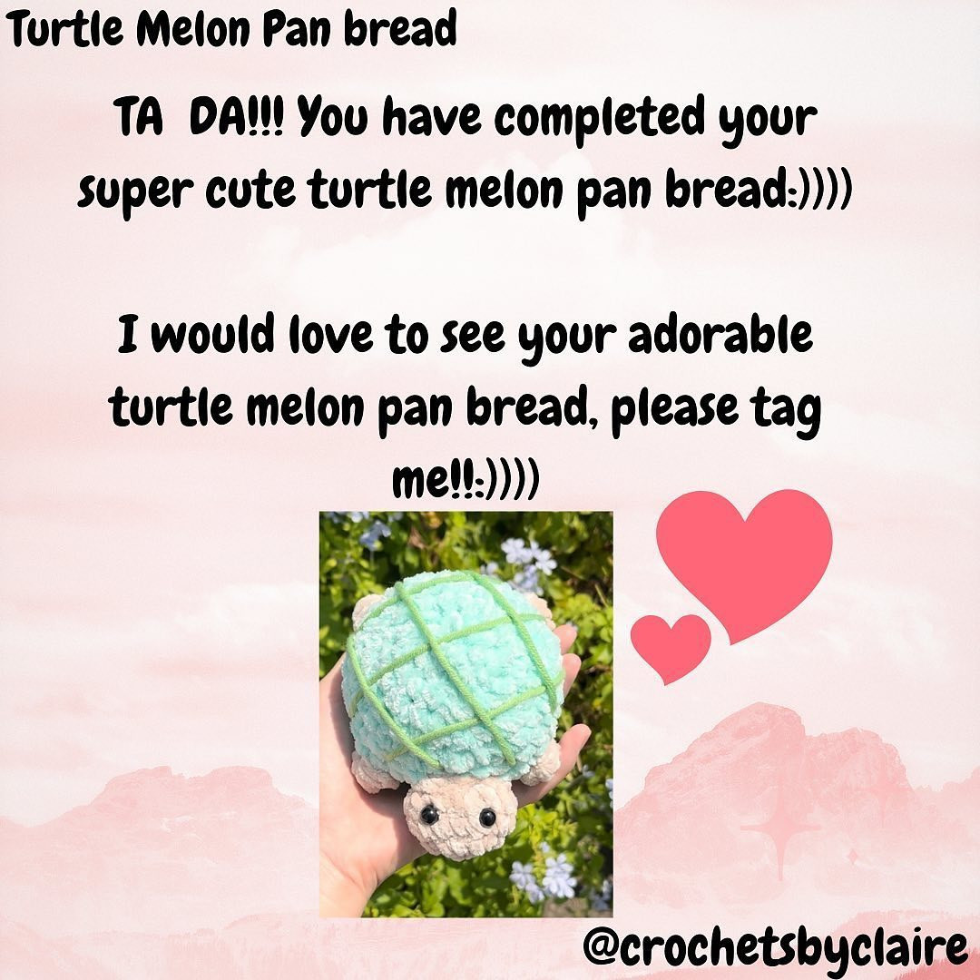 free pattern turtle melon pan bread